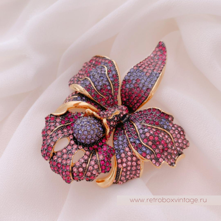 JOAN RIVERS Брошь «Пурпурная орхидея»