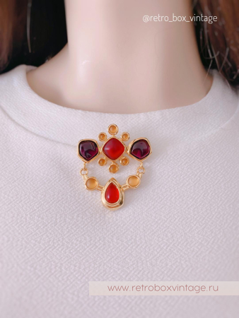 MONET / YVES SAINT LAURENT Брошь «Мармель-шатлен»