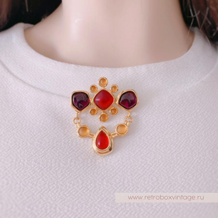 MONET / YVES SAINT LAURENT Брошь «Мармель-шатлен»