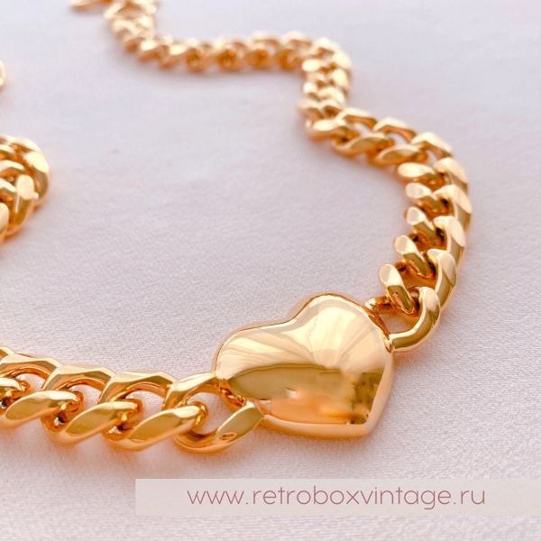 UVELINA Ожерелье-цепь "Золотое сердце"