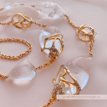 ALEXIS BITTAR Ожерелье длинное «Льдинки на солнце»