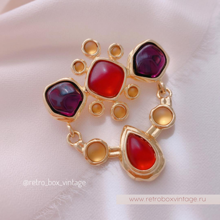 MONET / YVES SAINT LAURENT Брошь «Мармель-шатлен»