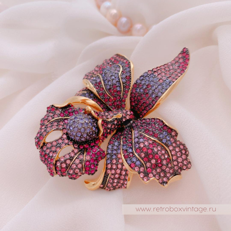 JOAN RIVERS Брошь «Пурпурная орхидея»