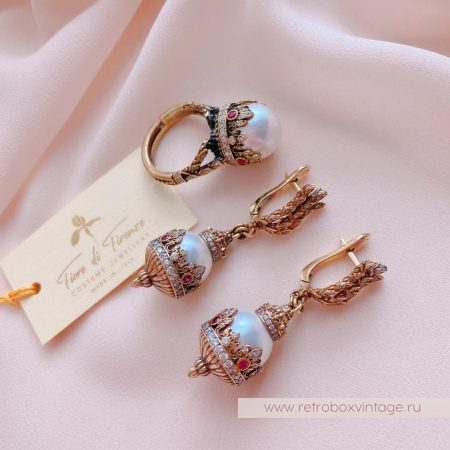 FIORE DI FIRENZE Комплект «Короны с жемчугом» коллекция SOVRANO