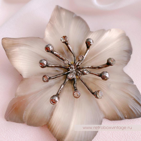 ALEXIS BITTAR Брошь «Дивный дымчатый цветок» ALEXIS BITTAR Брошь «Дивный дымчатый цветок»