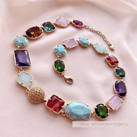 CAROLEE Ожерелье «Морские камушки-самоцветы»