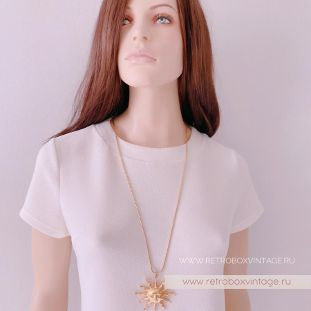 ANNE KLEIN Кулон на цепочке «Золотое солнце»