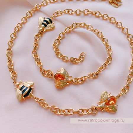 JOAN RIVERS Ожерелье «Сладость меда с пчелками»