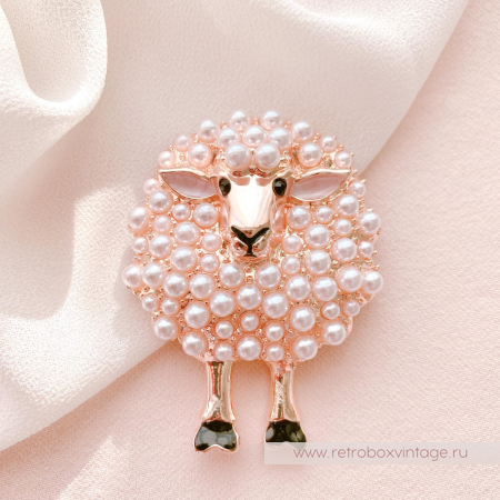 NAPIER Брошь "Жемчужная овечка"