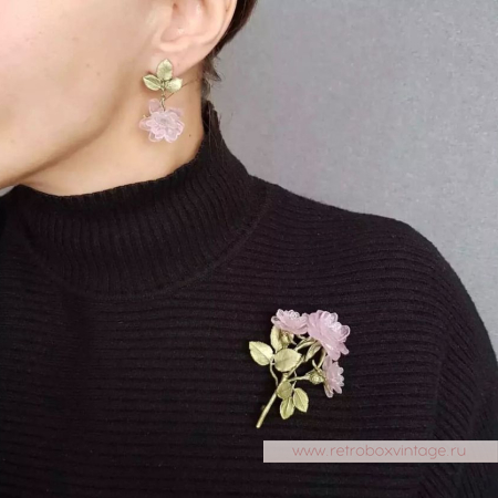 MICHAEL MICHAUD Брошь «Цветущая роза»