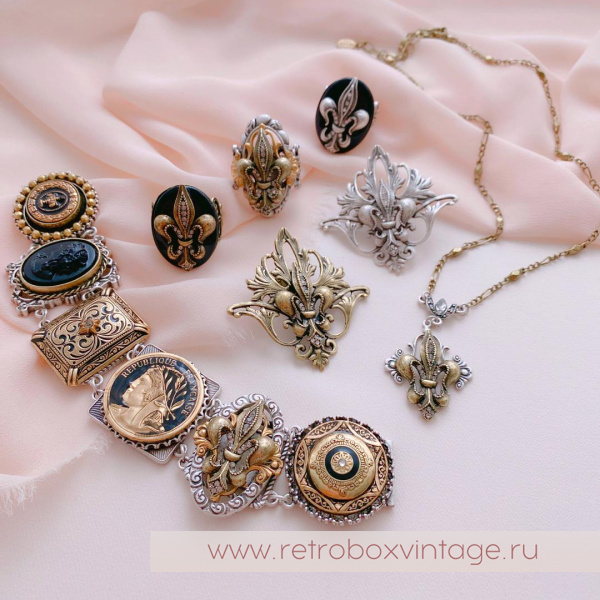 SWEET ROMANCE Брошь-пин «Флер де лис - королевская лилия: бронза»