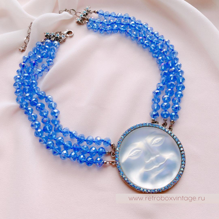 KIRKS FOLLY Колье «Голубая императрица-луна»