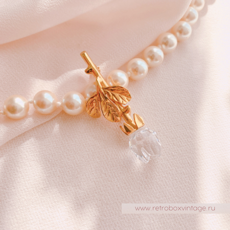 SWAROVSKI Брошь "Хрустальная роза малая" Коллекция Crystal Memories
