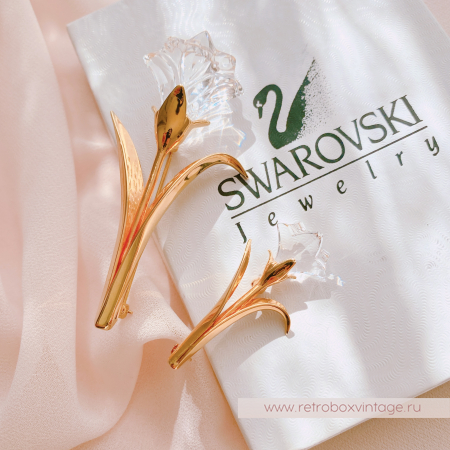 SWAROVSKI Брошь "Хрустальная лилия малая" Коллекция Crystal Memories