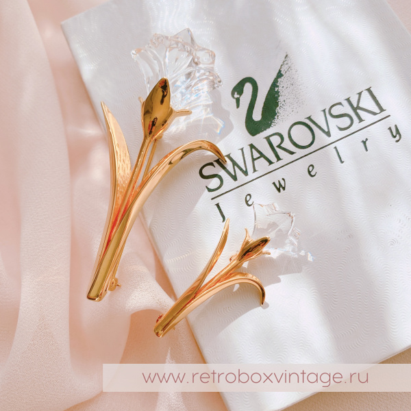 SWAROVSKI Брошь "Хрустальная лилия малая" Коллекция Crystal Memories