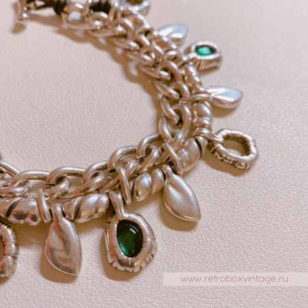 CICLON Браслет-цепь «Дыхание леса» Lobella муранское стекло