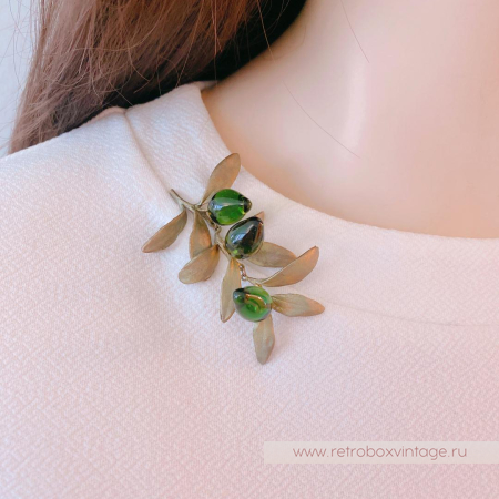 MICHAEL MICHAUD Брошь «Веточка оливы»