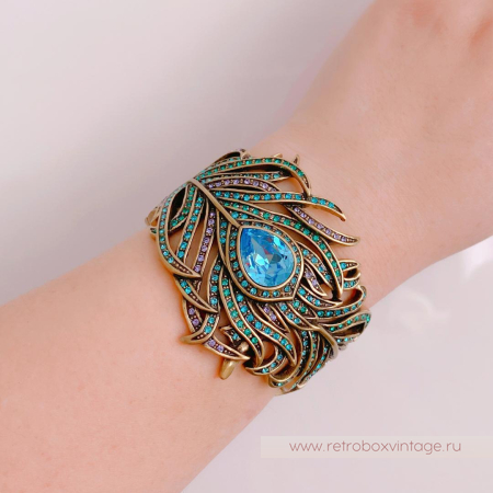 HEIDI DAUS Ожерелье «Перо синей птицы» павлин HEIDI DAUS Ожерелье «Перо синей птицы» павлин