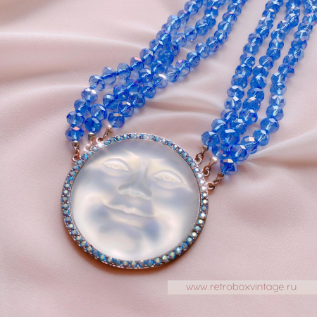 KIRKS FOLLY Колье «Голубая императрица-луна»