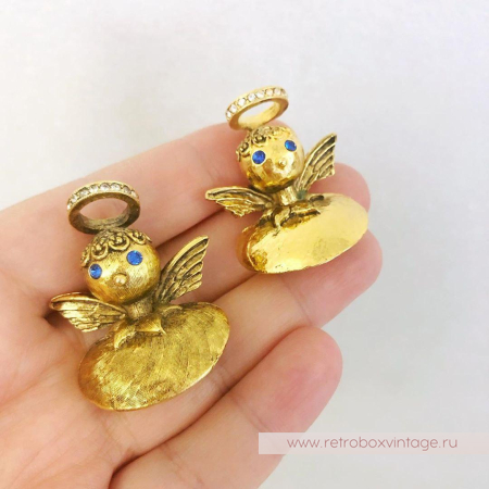 TORTOLANI Брошь наплечная «АНГЕЛОЧЕК: КОЛЛЕКЦИЯ «Голос совести»