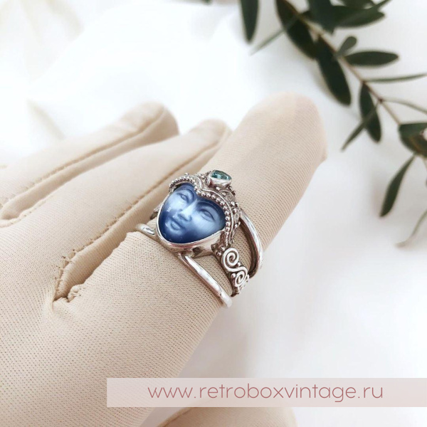 SAJEN Кольцо «Голубая богиня» стерлинг 925