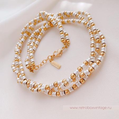 NAPIER Ожерелье-бусы «Очарование в три ряда»