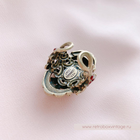 SWEET ROMANCE Кольцо «Вечная любовь: гранатовое стекло»