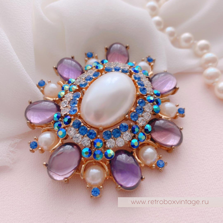 JOAN RIVERS Брошь «Аметистовая нежность» (уценка)