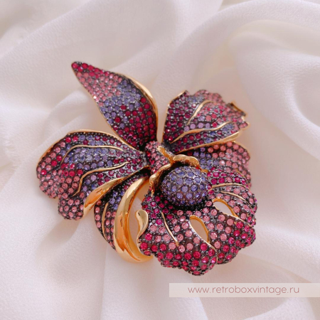 JOAN RIVERS Брошь «Пурпурная орхидея»