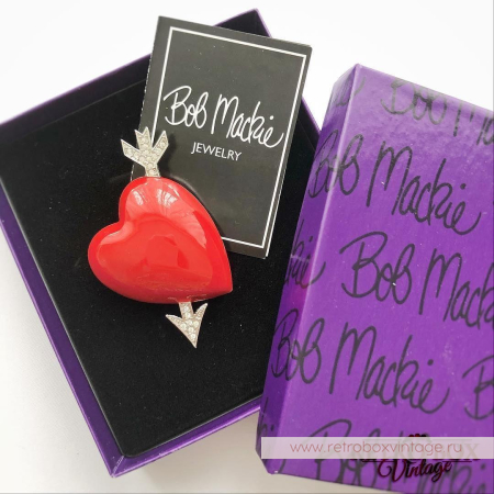 Брошь «Дела сердечные» bob mackie