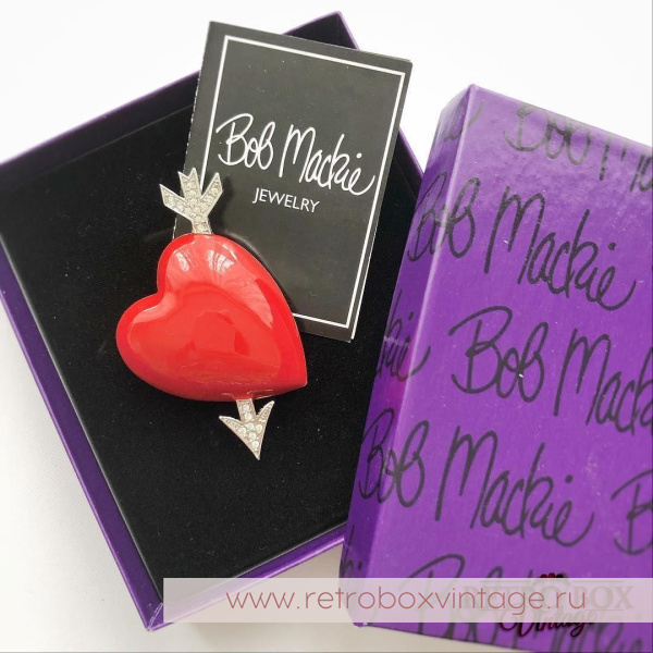 Брошь «Дела сердечные» bob mackie