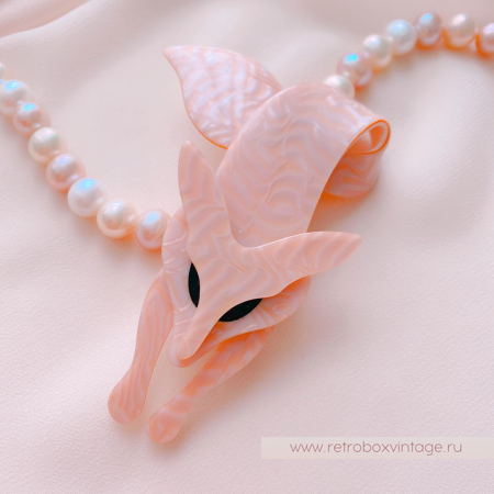 LEA STEIN Брошь «Персиковая лиса»