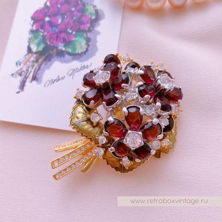 NOLAN MILLER Брошь «Букет фиалок»