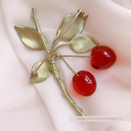 MICHAEL MICHAUD Брошь «Вишня морелло» музейная коллекция