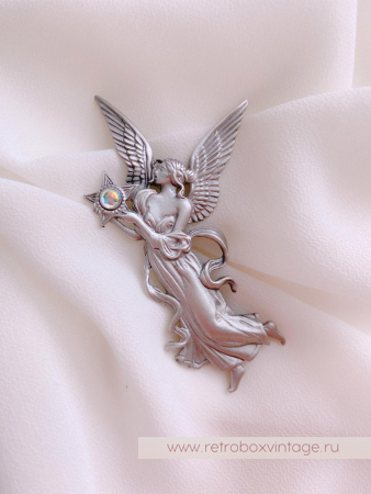 JJ / JONET JEWELRY Брошь «Ангел утренней звезды: серебро»