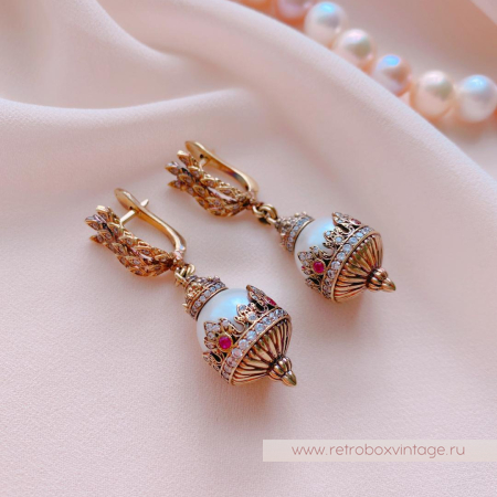 FIORE DI FIRENZE Комплект «Короны с жемчугом» коллекция SOVRANO