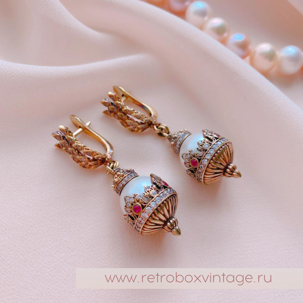 FIORE DI FIRENZE Комплект «Короны с жемчугом» коллекция SOVRANO