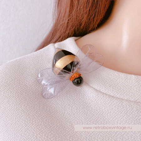 CILEA PARIS Брошь "Золотой шмель: средний» /  Коллекция "Пчелы"