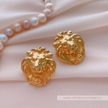 ANNE KLIEIN Серьги «Золотые львы»