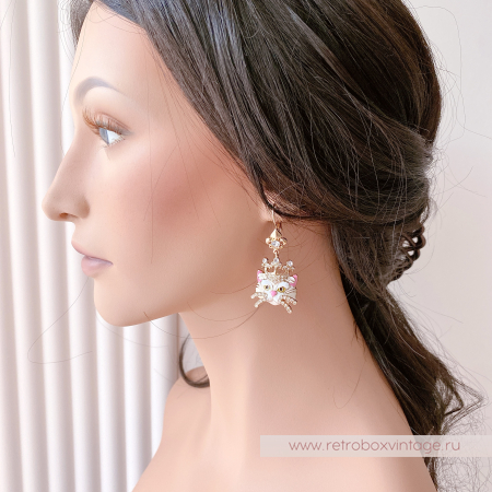 RITZY COUTURE Серьги «Белая королева кошек: золото» RITZY COUTURE Серьги «Белая королева кошек: золото»