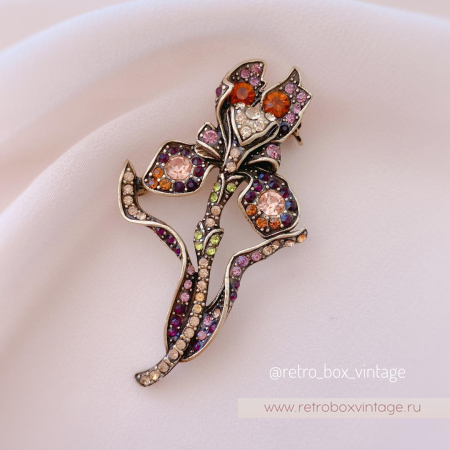 HEIDI DAUS Брошь «Кристальный ирис»