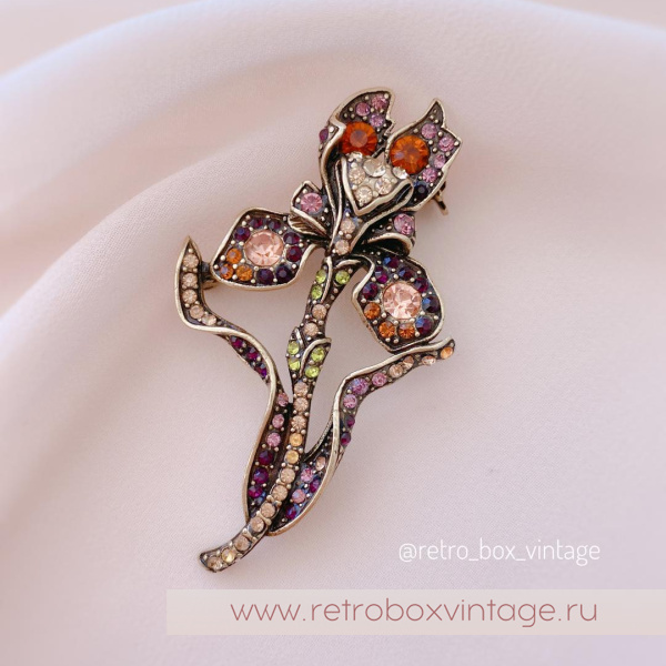 HEIDI DAUS Брошь «Кристальный ирис»