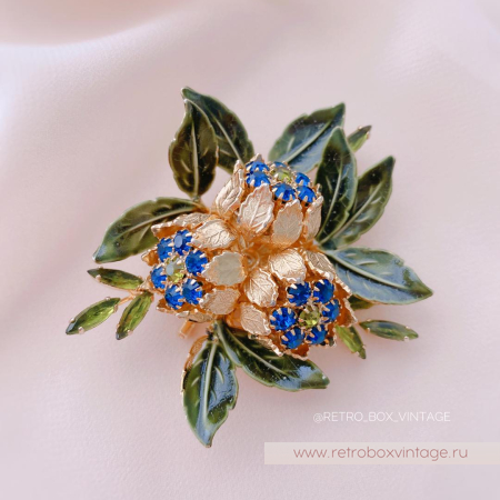 VENDOME Брошь «Хризантемы с синим»