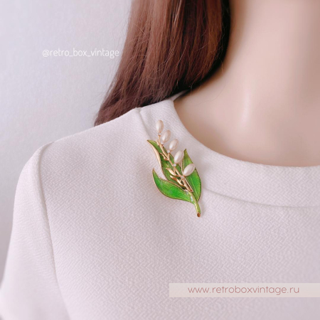 MONET Брошь «Майский ландыш»