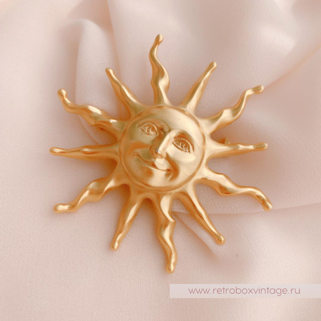ANNE KLEIN Брошь «Золотое солнце»