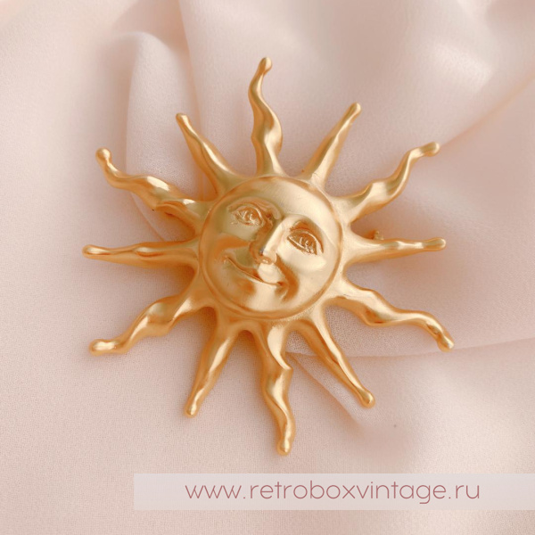 ANNE KLEIN Брошь «Золотое солнце»