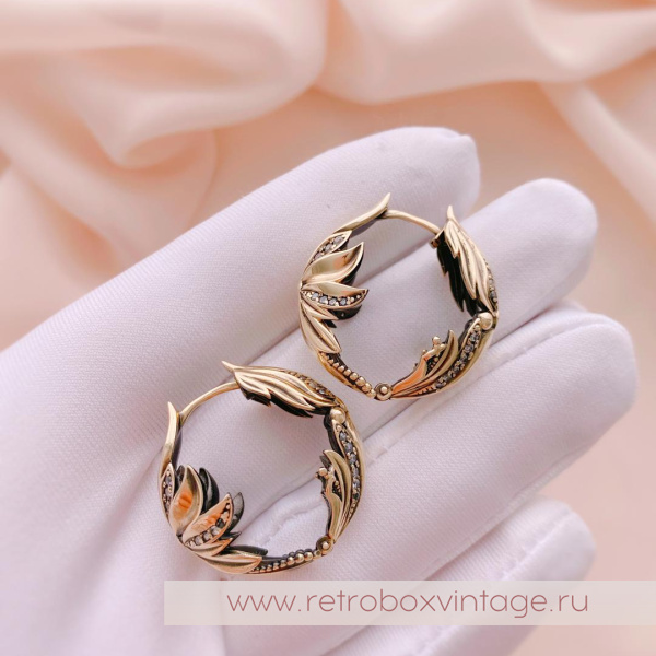 FIORE DI FIRENZE Серьги-конго «Флора конго прозрачные»