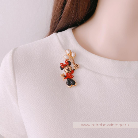 NAPIER / DISNEY Брошь «Минни Маус с шарами»