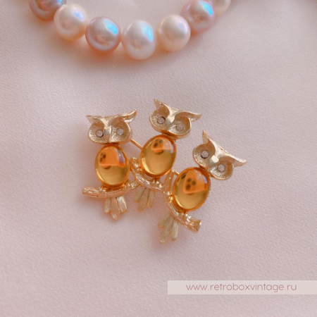 JJ/JONET JEWELRY Брошь «Солнечные совушки» JJ/JONET JEWELRY Брошь «Солнечные совушки»