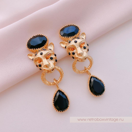 GRAZIANO Клипсы «Хищные кошки леопарды»